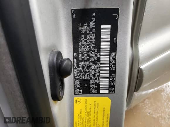 2007 Toyota Highlander w/3rd Row с VIN JTEDD21A170164128, выставлен на аукционе Copart как лот 80890134 с пробегом 149 620 миль миль и Списание • Salvage title. История ставок и продаж доступна на DreamBid. Изображение 12.