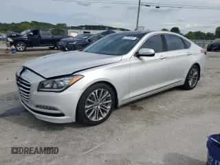 2016 Hyundai Genesis 3.8L z VIN KMHGN4JE5GU132610, wystawiony jako Copart lot #67592854 z przebiegiem 80 424 mil mil oraz Szkoda całkowita • Salvage title. Historia ofert i sprzedaży dostępna na DreamBid. Obrazek 1.