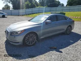 2016 Hyundai Genesis 3.8L with VIN KMHGN4JE7GU126422, listed as a Copart auction lot 71830185 with 110,602 mi miles and Salvage title. Bid and sale history available at DreamBid. Image 1.