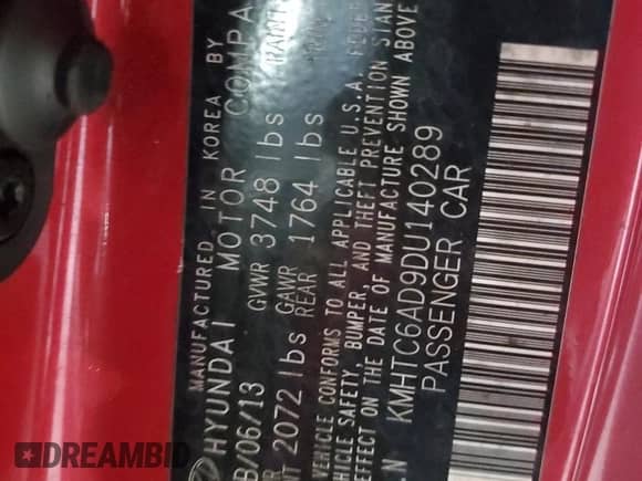 ✅ 2013 Hyundai Veloster RE:MIX • VIN: KMHTC6AD9DU140289 • Лот: 59853575. Размещён на Copart с пробегом 105 043 миль миль. Получите бесплатный доступ к архиву аукционных продаж из США и посмотрите подробный отчёт об истории автомобиля на DreamBid. Изображение 12.