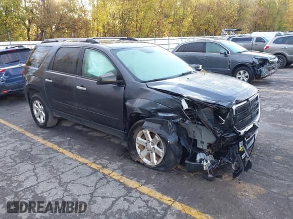 ✅ 2014 GMC Acadia SLE • VIN: 1GKKRNED9EJ192497 • Lot: 43514768. Listed on IAAI with 128,772 mi. Free auction sales archive from the USA and detailed vehicle history report at DreamBid. Image 1.