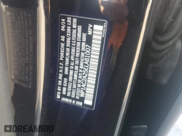 ✅ 2014 Porsche Cayenne Turbo • VIN: WP1AC2A25ELA81007 • Lot: 62140075. Listed on Copart with 60,211 mi. Free auction sales archive from the USA and detailed vehicle history report at DreamBid. Image 13.