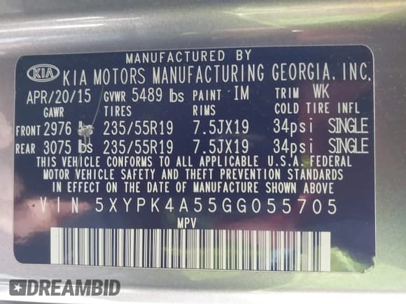 ✅ 2016 Kia Sorento SX • VIN: 5XYPK4A55GG055705 • Лот: 43729303. Опубликован ранее на IAAI с пробегом 171 138 миль. Бесплатный доступ к архиву аукционных продаж из США и подробный отчёт об истории автомобиля на DreamBid. Изображение 9.
