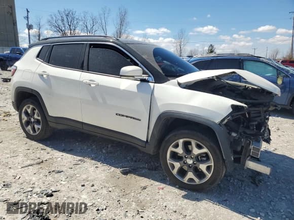 ✅ 2020 Jeep Compass Limited • VIN: 3C4NJDCB5LT146439 • Lot: 53319725. Listed on Copart with 56,700 mi. Free auction sales archive from the USA and detailed vehicle history report at DreamBid. Image 4.