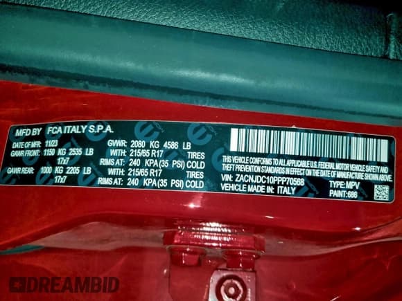 ✅ 2023 Jeep Renegade Trailhawk • VIN: ZACNJDC10PPP70568 • Lot: 94359825. Listed on Copart with 48,708 mi. Free auction sales archive from the USA and detailed vehicle history report at DreamBid. Image 13.