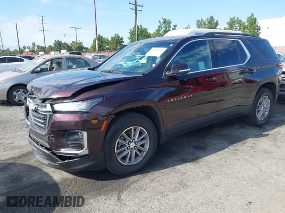 ✅ 2022 Chevrolet Traverse LT Cloth • VIN: 1GNERGKW5NJ187461 • Lot: 43067332. Listed on IAAI with 90,820 mi. Free auction sales archive from the USA and detailed vehicle history report at DreamBid. Image 2.