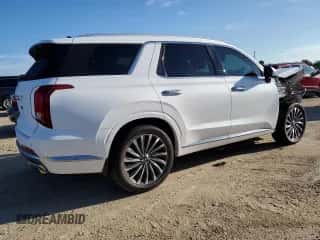 2024 Hyundai Palisade Calligraphy с VIN KM8R74GE7RU654684, выставлен на аукционе Copart как лот 73977654 с пробегом 4 772 миль миль и Списание • Salvage title. История ставок и продаж доступна на DreamBid. Изображение 3.