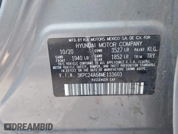 ✅ 2021 Hyundai Accent SE • VIN: 3KPC24A64ME133603 • Лот: 41377097. Опубликован ранее на IAAI с пробегом 72 596 миль. Бесплатный доступ к архиву аукционных продаж из США и подробный отчёт об истории автомобиля на DreamBid. Изображение 9.