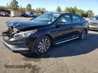 2016 Hyundai Sonata Sport with VIN 5NPE34AF6GH419653, listed as a Copart auction lot 89590375 with 68,913 mi miles and Salvage title. Bid and sale history available at DreamBid. Image 1.