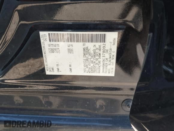 ✅ 2019 Nissan Maxima Platinum • VIN: 1N4AA6AV3KC378092 • Lot: 40527428. Listed on IAAI with 108,643 mi. Free auction sales archive from the USA and detailed vehicle history report at DreamBid. Image 9.