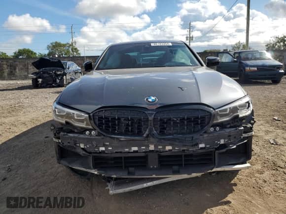 2021 BMW 3 Series M340i with VIN WBA5U7C0XMFL33109, listed as a Copart auction lot 80183354 with Not provided miles and Salvage title. Bid and sale history available at DreamBid. Image 5.