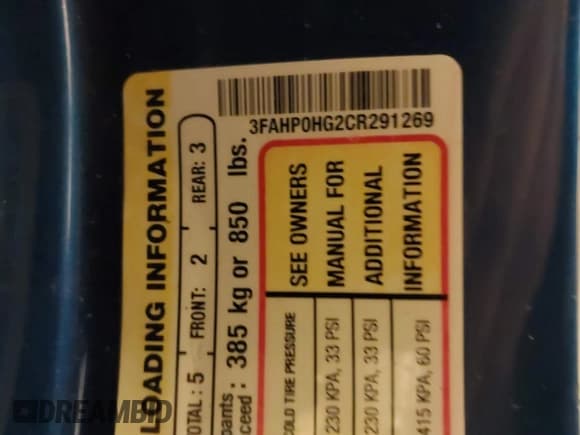 ✅ 2012 Ford Fusion SE • VIN: 3FAHP0HG2CR291269 • Lot: 41662651. Wystawiony na IAAI z przebiegiem 130 651 mil. Bezpłatny archiwum sprzedaży aukcyjnych z USA i szczegółowy raport historii pojazdu na DreamBid. Zdjęcie 9.