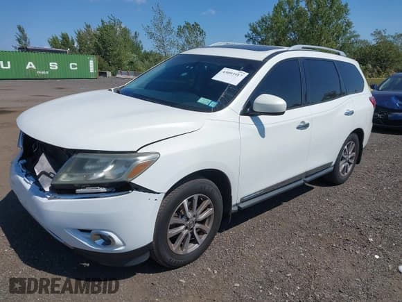 ✅ 2014 Nissan Pathfinder Platinum • VIN: 5N1AR2MN9EC707546 • Lot: 43093917. Listed on IAAI with 164,810 mi. Free auction sales archive from the USA and detailed vehicle history report at DreamBid. Image 2.