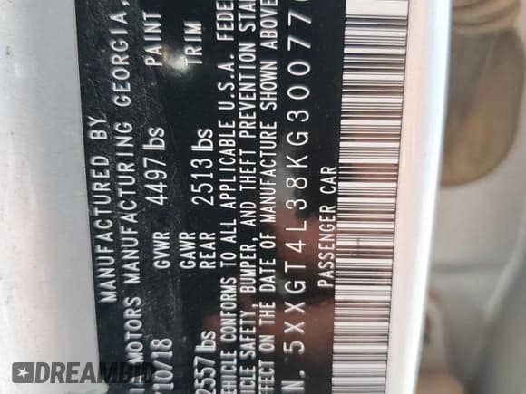 ✅ 2019 Kia Optima S • VIN: 5XXGT4L38KG300776 • Lot: 80392435. Wystawiony na Copart z przebiegiem 128 278 mil. Bezpłatny archiwum sprzedaży aukcyjnych z USA i szczegółowy raport historii pojazdu na DreamBid. Zdjęcie 12.