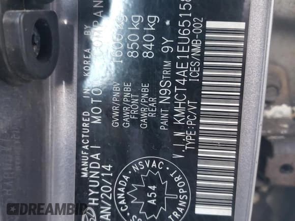 ✅ 2014 Hyundai Accent GLS • VIN: KMHCT4AE1EU651588 • Лот: 70021994. Опубликован ранее на Copart с пробегом 268 157 миль. Бесплатный доступ к архиву аукционных продаж из США и подробный отчёт об истории автомобиля на DreamBid. Изображение 12.