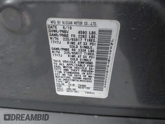 ✅ 2020 Nissan Rogue S • VIN: JN8AT2MT9LW002864 • Lot: 43419643. Listed on IAAI with 157,604 mi. Free auction sales archive from the USA and detailed vehicle history report at DreamBid. Image 9.