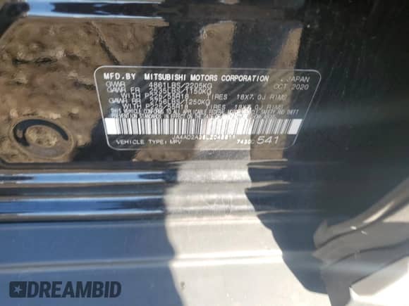 ✅ 2020 Mitsubishi Outlander ES • VIN: JA4AD2A38LZ045811 • Лот: 84786275. Опубликован ранее на Copart с пробегом 58 331 миль. Бесплатный доступ к архиву аукционных продаж из США и подробный отчёт об истории автомобиля на DreamBid. Изображение 13.