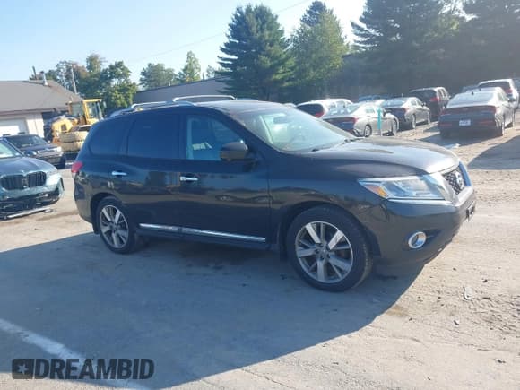 ✅ 2015 Nissan Pathfinder Platinum • VIN: 5N1AR2MM3FC703629 • Lot: 43211398. Listed on IAAI with 156,931 mi. Free auction sales archive from the USA and detailed vehicle history report at DreamBid. Image 13.