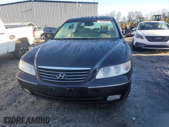 2007 Hyundai Azera SE with VIN KMHFC46F07A212403, listed as a Copart auction lot 43539535 with 74,847 mi miles and Salvage title. Bid and sale history available at DreamBid. Image 5.