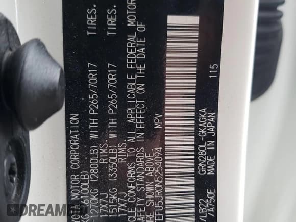 ✅ 2022 Toyota 4Runner SR5 Premium • VIN: JTEFU5JR0N5254094 • Lot: 46825363. Listed on Copart with 33,484 mi. Free auction sales archive from the USA and detailed vehicle history report at DreamBid. Image 16.