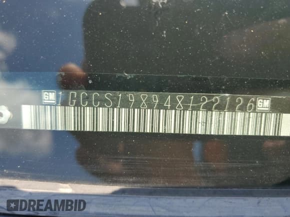 ✅ 2004 Chevrolet Colorado Z85 • VIN: 1GCCS198948122126 • Lot: 63701665. Wystawiony na Copart z przebiegiem 187 316 mil. Bezpłatny archiwum sprzedaży aukcyjnych z USA i szczegółowy raport historii pojazdu na DreamBid. Zdjęcie 12.