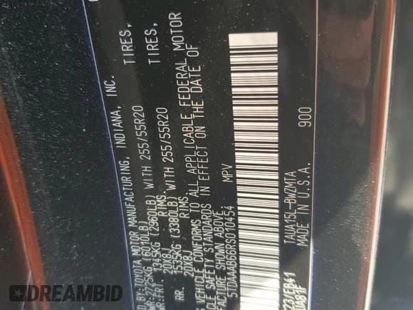 ✅ 2024 Lexus TX 350 • VIN: 5TDAAAB66RS010454 • Lot: 68195265. Wystawiony na Copart z przebiegiem 18 488 mil. Bezpłatny archiwum sprzedaży aukcyjnych z USA i szczegółowy raport historii pojazdu na DreamBid. Zdjęcie 13.