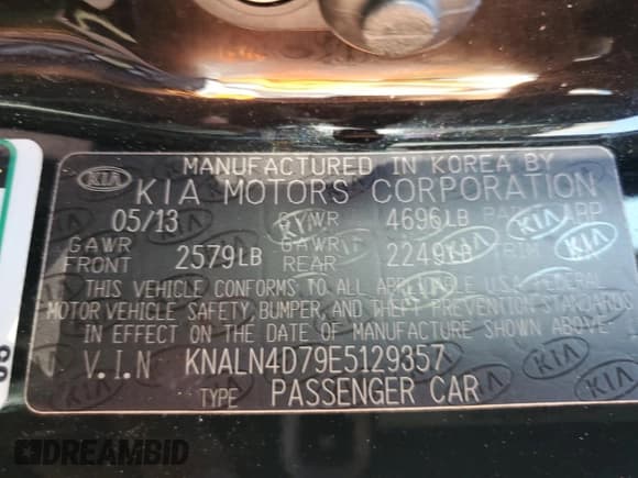 ✅ 2014 Kia Cadenza Premium • VIN: KNALN4D79E5129357 • Лот: 63249684. Опубликован ранее на Copart с пробегом 96 664 миль. Бесплатный доступ к архиву аукционных продаж из США и подробный отчёт об истории автомобиля на DreamBid. Изображение 12.