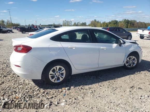 ✅ 2019 Chevrolet Cruze LS • VIN: 1G1BC5SMXK7123739 • Lot: 85825225. Listed on Copart with 139,222 mi. Free auction sales archive from the USA and detailed vehicle history report at DreamBid. Image 3.
