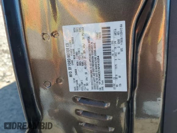 ✅ 2010 Ford Ranger XLT • VIN: 1FTKR4EE7APA10284 • Lot: 84285715. Listed on Copart with 78,499 mi. Free auction sales archive from the USA and detailed vehicle history report at DreamBid. Image 12.