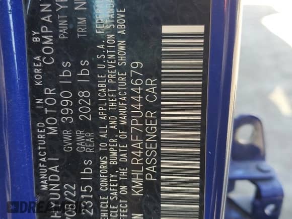 2023 Hyundai Elantra N Line with VIN KMHLR4AF7PU444679, listed as a Copart auction lot 81569595 with 40,661 mi miles and Salvage title. Bid and sale history available at DreamBid. Image 12.