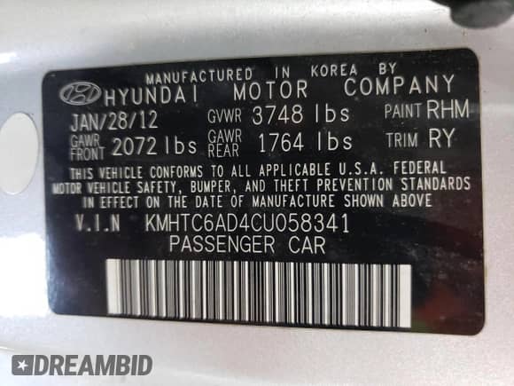 2012 Hyundai Veloster w/Red Int с VIN KMHTC6AD4CU058341, выставлен на аукционе Copart как лот 69108484 с пробегом 97 841 миль миль и Чистый • Clean title. История ставок и продаж доступна на DreamBid. Изображение 12.