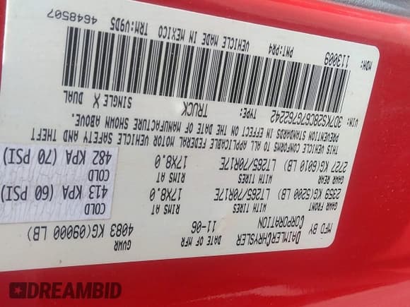 ✅ 2007 Dodge 2500 SLT • VIN: 3D7KS28C67G762242 • Лот: 42461539. Опубликован ранее на IAAI с пробегом 353 349 миль. Бесплатный доступ к архиву аукционных продаж из США и подробный отчёт об истории автомобиля на DreamBid. Изображение 9.