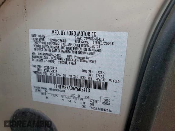 ✅ 2006 Lincoln LS Sport • VIN: 1LNFM87A06Y605413 • Lot: 95139925. Wystawiony na Copart z przebiegiem 153 369 mil. Bezpłatny archiwum sprzedaży aukcyjnych z USA i szczegółowy raport historii pojazdu na DreamBid. Zdjęcie 12.