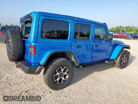 ✅ 2021 Jeep Wrangler Unlimited Rubicon • VIN: 1C4HJXFN6MW756530 • Lot: 60070105. Wystawiony na Copart z przebiegiem 46 571 mil. Bezpłatny archiwum sprzedaży aukcyjnych z USA i szczegółowy raport historii pojazdu na DreamBid. Zdjęcie 3.