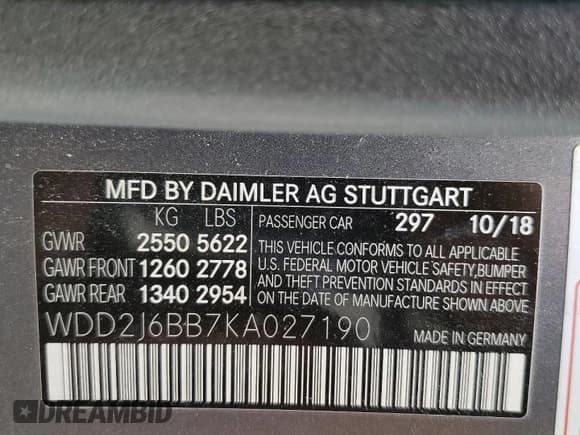 ✅ 2019 Mercedes-Benz CLS 53 S AMG • VIN: WDD2J6BB7KA027190 • Lot: 68198485. Wystawiony na Copart z przebiegiem 74 424 mil. Bezpłatny archiwum sprzedaży aukcyjnych z USA i szczegółowy raport historii pojazdu na DreamBid. Zdjęcie 13.