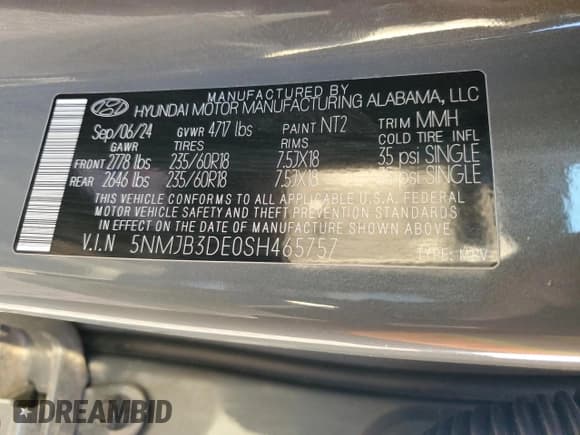 ✅ 2025 Hyundai Tucson SEL • VIN: 5NMJB3DE0SH465757 • Лот: 92328315. Опубликован ранее на Copart с пробегом 20 716 миль. Бесплатный доступ к архиву аукционных продаж из США и подробный отчёт об истории автомобиля на DreamBid. Изображение 13.