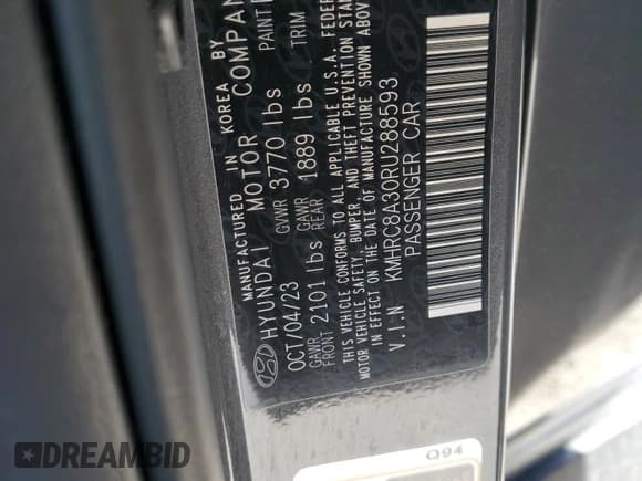 ✅ 2024 Hyundai Venue SEL • VIN: KMHRC8A30RU288593 • Lot: 52738305. Listed on Copart with 29,169 mi. Free auction sales archive from the USA and detailed vehicle history report at DreamBid. Image 13.