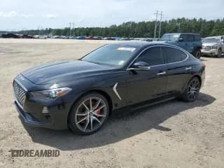 ✅ 2021 Genesis G70 3.3T • VIN: KMTG74LE5MU071350 • Lot: 57051265. Listed on Copart with 47,663 mi. Free auction sales archive from the USA and detailed vehicle history report at DreamBid. Image 1.