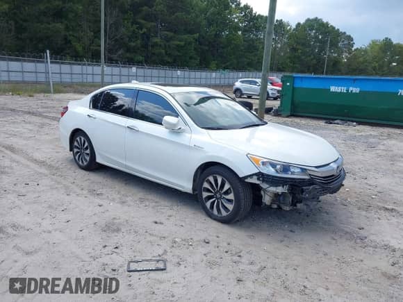 2017 Honda Accord EX-L z VIN JHMCR6F56HC011456, wystawiony jako IAAI lot #43142677 z przebiegiem 199 996 mil mil oraz . Historia ofert i sprzedaży dostępna na DreamBid. Obrazek 1.