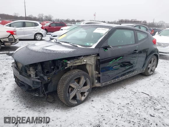 ✅ 2014 Hyundai Veloster Turbo • VIN: KMHTC6AE7EU207871 • Lot: 41174004. Wystawiony na IAAI z przebiegiem 130 347 mil. Bezpłatny archiwum sprzedaży aukcyjnych z USA i szczegółowy raport historii pojazdu na DreamBid. Zdjęcie 2.