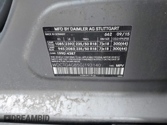 ✅ 2016 Mercedes-Benz GLA 250 • VIN: WDCTG4GB5GJ193140 • Lot: 43672862. Wystawiony na IAAI z przebiegiem 53 622 mil. Bezpłatny archiwum sprzedaży aukcyjnych z USA i szczegółowy raport historii pojazdu na DreamBid. Zdjęcie 9.