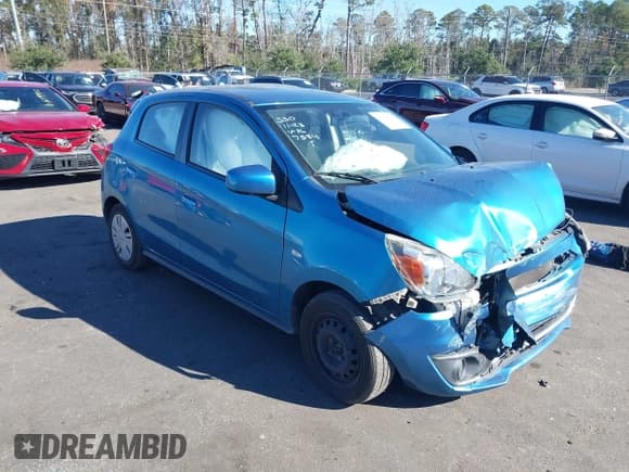 ✅ 2017 Mitsubishi Mirage ES • VIN: ML32A3HJ8HH017584 • Lot: 43815225. Listed on IAAI with 102,626 mi. Free auction sales archive from the USA and detailed vehicle history report at DreamBid. Image 1.