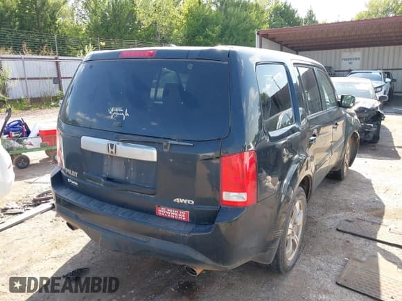 ✅ 2012 Honda Pilot EX-L • VIN: 5FNYF4H5XCB068241 • Lot: 43000691. Wystawiony na IAAI z przebiegiem 185 080 mil. Bezpłatny archiwum sprzedaży aukcyjnych z USA i szczegółowy raport historii pojazdu na DreamBid. Zdjęcie 4.
