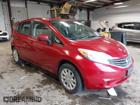 ✅ 2014 Nissan Note SV • VIN: 3N1CE2CP4EL417850 • Lot: 42239578. Listed on IAAI with 108,317 mi. Free auction sales archive from the USA and detailed vehicle history report at DreamBid. Image 1.