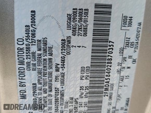 ✅ 2002 Ford Windstar LTD • VIN: 2FMDA58402BB70357 • Lot: 82145564. Wystawiony na Copart z przebiegiem 163 065 mil. Bezpłatny archiwum sprzedaży aukcyjnych z USA i szczegółowy raport historii pojazdu na DreamBid. Zdjęcie 13.