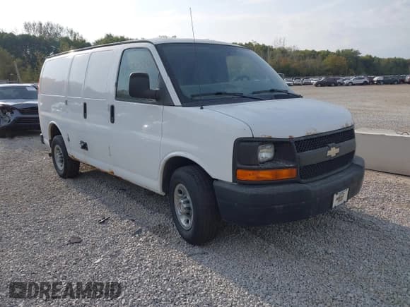 ✅ 2012 Chevrolet Express Cargo • VIN: 1GCWGFCA9C1118480 • Lot: 43280920. Listed on IAAI with 168,470 mi. Free auction sales archive from the USA and detailed vehicle history report at DreamBid. Image 1.