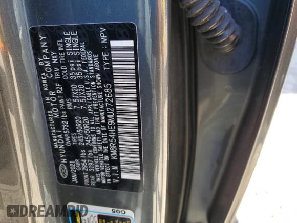 ✅ 2021 Hyundai Palisade Limited • VIN: KM8R54HE9MU272685 • Лот: 84753734. Опубликован ранее на Copart с пробегом 70 946 миль. Бесплатный доступ к архиву аукционных продаж из США и подробный отчёт об истории автомобиля на DreamBid. Изображение 13.