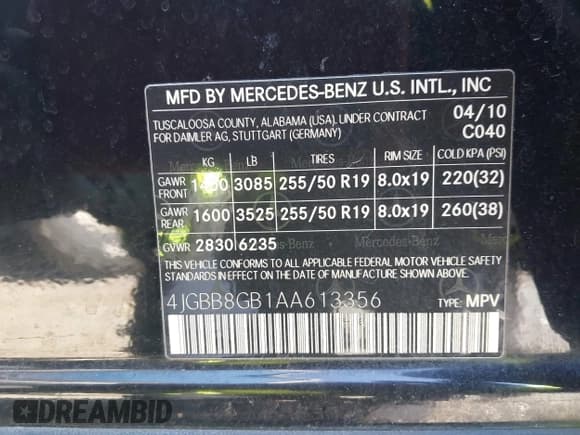 ✅ 2010 Mercedes-Benz M 350 • VIN: 4JGBB8GB1AA613356 • Lot: 43673767. Listed on IAAI with 270,063 mi. Free auction sales archive from the USA and detailed vehicle history report at DreamBid. Image 9.
