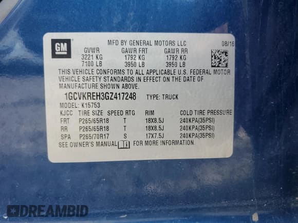 ✅ 2016 Chevrolet Silverado 1500 LT • VIN: 1GCVKREH3GZ417248 • Лот: 70706794. Опубликован ранее на Copart с пробегом 88 584 миль. Бесплатный доступ к архиву аукционных продаж из США и подробный отчёт об истории автомобиля на DreamBid. Изображение 12.