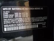 ✅ 2013 BMW 6 Series 650i • VIN: WBA6B2C58DD128120 • Lot: 86813705. Listed on Copart with 107,545 mi. Free auction sales archive from the USA and detailed vehicle history report at DreamBid. Image 12.